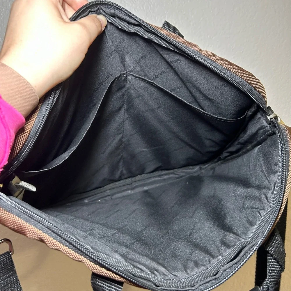 Samsonite Laptop Briefcase Messenger Bag Brown Adjustable Strap office travel